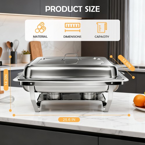 Pack silver chafer - 2-pack, 9l