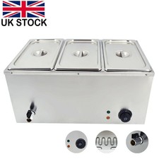3 Pan Bain Marie Electric Wet