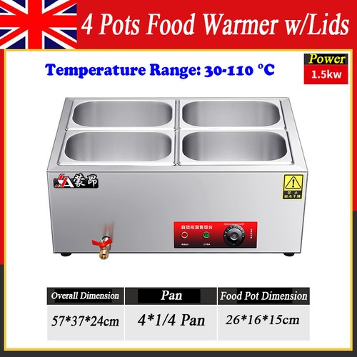 Commercial 4pots bain marie - 4pots,